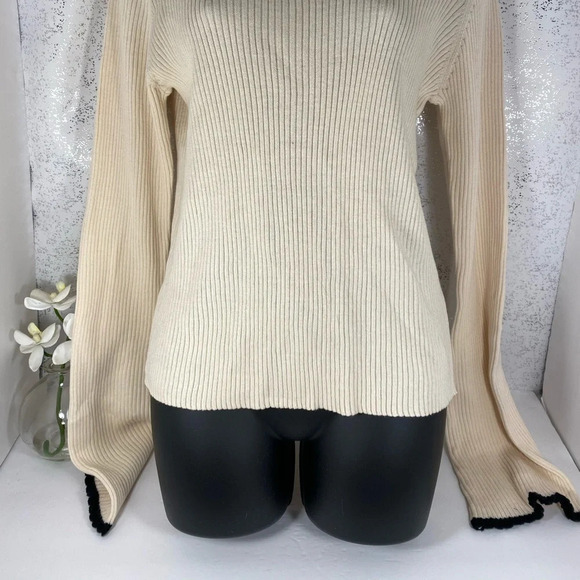 🆕 Aeropostale Cream Long Sleeve Sweater Shirt - Picture 2 of 9